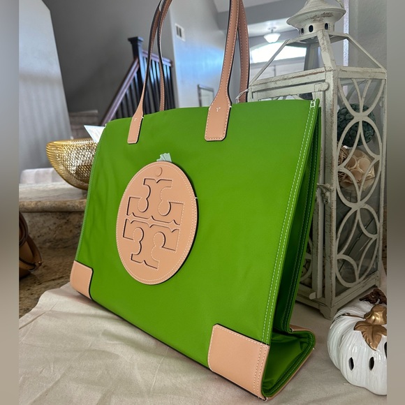 New Tory Burch ELLA TOTE WHEATGRASS - Picture 2 of 10